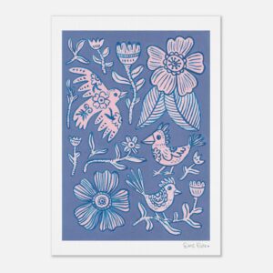 Folk birds and flowers