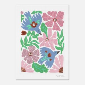 Flowers and birds flow